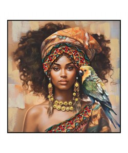 ΠΙΝΑΚΑΣ TOIXOY ΤΕΤΡΑΓΩΝΟΣ ONNANOKO HM4566 ΜΕ ΚΟΡΝΙΖΑ ΜΑΥΡΗ-ΚΑΜΒΑΣ ΕΚΤΥΠΩΣΗ 82x4,5x82Υεκ.