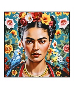 ΠΙΝΑΚΑΣ TOIXOY PARROTS HM4567 ΜΕ ΚΟΡΝΙΖΑ ΜΑΥΡΗ-ΚΑΜΒΑΣ ΕΚΤΥΠΩΣΗ 82x4,5x82Υεκ.