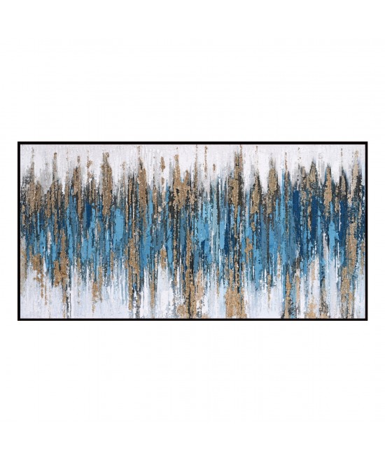 ΠΙΝΑΚΑΣ ΤΟΙΧΟΥ SEDIMENT (ΜΠΛΕ) HM4574.02 ΜΕ ΚΟΡΝΙΖΑ ΜΑΥΡΗ-ΚΑΜΒΑΣ 142x4.5x72Υεκ