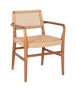 ΠΟΛΥΘΡΟΝΑ ROSCO HM6132 ΞΥΛΟ ΤΕΑΚ ΦΥΣΙΚΟ-ΣΧΟΙΝΙ VIRO ΜΠΕΖ 56x54,5x78Υεκ.