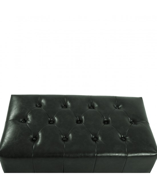 ΤΑΜΠΟΥΡΕ ΥΠΟΠΟΔΙΟ T.CHESTERFIELD EMMA HM226.08 PU ΚΥΠΑΡΙΣΣΙ-ΜΑΥΡΑ ΠΟΔΙΑ 80x45x39Yεκ.
