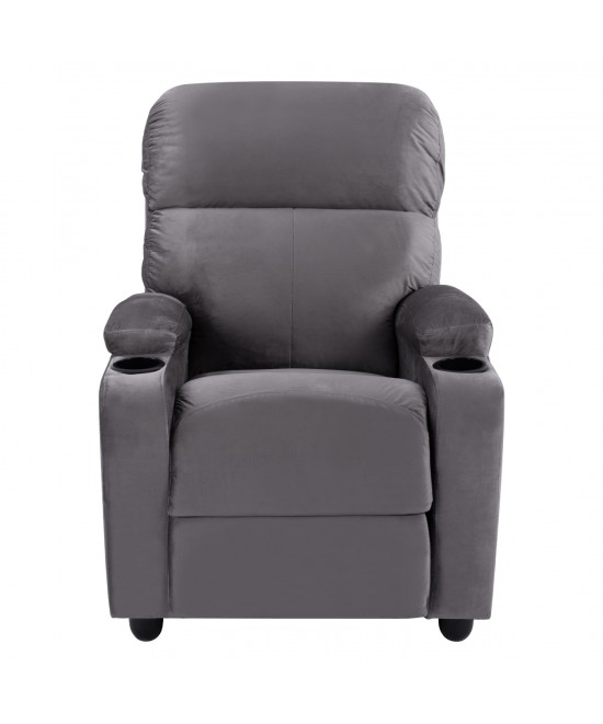 ΠΟΛΥΘΡΟΝΑ ΓΚΡΙ ΒΕΛΟΥΔΟ RELAX ΜΕ ΜΗΧΑΝΙΣΜΟ HM0122.10 80x92x102Υ εκ.