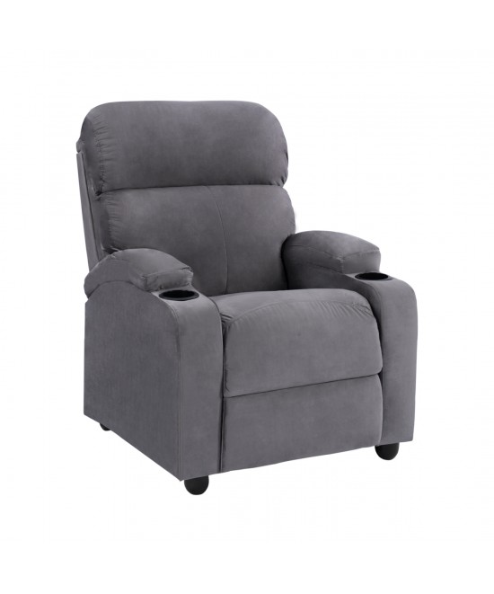 ΠΟΛΥΘΡΟΝΑ ΓΚΡΙ ΒΕΛΟΥΔΟ RELAX ΜΕ ΜΗΧΑΝΙΣΜΟ HM0122.10 80x92x102Υ εκ.