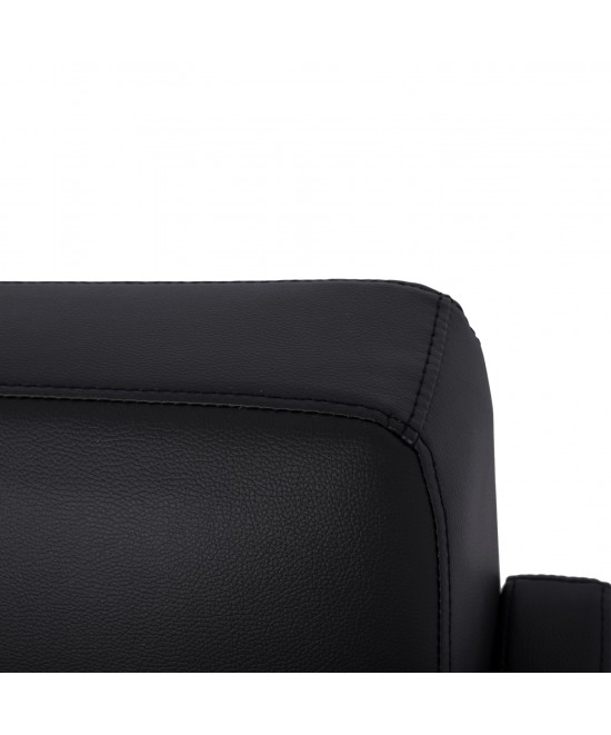 ΚΑΝΑΠΕΣ 3ΘΕΣΙΟΣ NELLIE HM3159.31 ΜΕ ΜΑΥΡΟ PU 163x71x71Υ εκ.