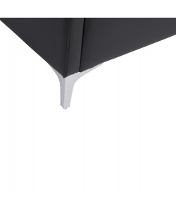 ΚΑΝΑΠΕΣ 3ΘΕΣΙΟΣ NELLIE HM3159.31 ΜΕ ΜΑΥΡΟ PU 163x71x71Υ εκ.