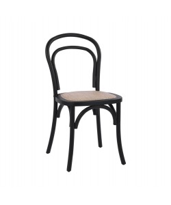 ΞΥΛΙΝΗ ΚΑΡΕΚΛΑ ΒΙΕΝΝΗΣ ALIYAH ΣΤΟΙΒΑΖΟΜΕΝΗ ΑΠΟ ΞΥΛΟ ΟΞΙΑΣ ΣΕ ΜΑΥΡΟ ΜΑΤ HM8644.02 45x54x89 cm