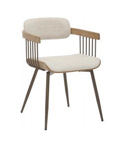 ΚΑΡΕΚΛΑ ΤΡΑΠΕΖΑΡΙΑΣ LANG HM9973.01 ΜΕΤ.ΠΟΔΙΑ ΧΑΛΚΙΝΑ-ΕΚΡΟΥ ΥΦΑΣΜΑ 52x52x76Υεκ