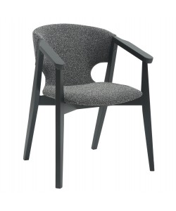 ΠΟΛΥΘΡΟΝΑ YEGER HM9995.01 ΞΥΛΟ ΟΞΙΑΣ ΣΕ ΜΑΥΡΟ-ΣΚΟΥΡΟ ΓΚΡΙ ΥΦΑΣΜΑ 59x58x78Υεκ.