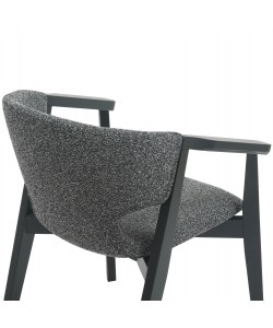 ΠΟΛΥΘΡΟΝΑ YEGER HM9995.01 ΞΥΛΟ ΟΞΙΑΣ ΣΕ ΜΑΥΡΟ-ΣΚΟΥΡΟ ΓΚΡΙ ΥΦΑΣΜΑ 59x58x78Υεκ.