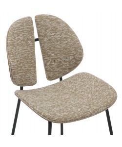 ΚΑΡΕΚΛΑ ΤΡΑΠΕΖΑΡΙΑΣ LUNGS HM9982.01 ΜΑΥΡΟ ΜΕΤΑΛΛΟ-ΜΠΕΖ ΥΦΑΣΜΑ 49x53,5x80Υεκ.