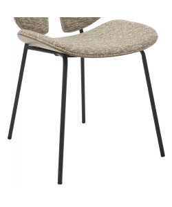 ΚΑΡΕΚΛΑ ΤΡΑΠΕΖΑΡΙΑΣ LUNGS HM9982.01 ΜΑΥΡΟ ΜΕΤΑΛΛΟ-ΜΠΕΖ ΥΦΑΣΜΑ 49x53,5x80Υεκ.