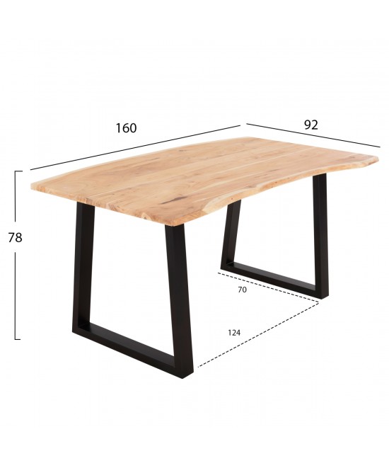 ΤΡΑΠΕΖΙ ΤΡΑΠΕΖΑΡΙΑΣ SOFIA SLIM HM8500.21 ΜΑΣΙΦ ΞΥΛΟ ΑΚΑΚΙΑΣ 160x92x78Υεκ. ΤΡΑΠΕΖΙ ΤΡΑΠΕΖΑΡΙΑΣ SOFIA SLIM HM8500.21 ΜΑΣΙΦ ΞΥΛΟ ΑΚΑΚΙΑΣ 160x92x78Υεκ.
