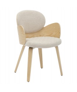 ΠΟΛΥΘΡΟΝΑΚΙ ΤΡΑΠΕΖΑΡΙΑΣ DARNELL HM9974.01 OAK Κ.Π.-ΕΚΡΟΥ ΥΦΑΣΜΑ 56x56x83Υεκ.