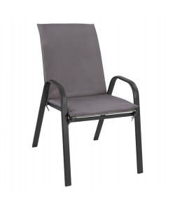 ΠΟΛΥΘΡΟΝΑ LEON ΜΕΤΑΛΛΙΚΗ ΓΚΡΙ ME ΓΚΡΙ ΜΑΞΙΛΑΡΙ HM10573.01 54x70x93 cm.