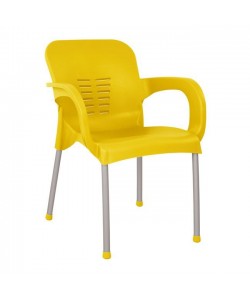 ΠΟΛΥΘΡΟΝΑ ΠΟΛΥΠΡΟΠΥΛΕΝΙΟΥ KAREK HM5592.09 ΧΡΩΜΑ ΚΙΤΡΙΝΟ ΜΕ ΠΟΔΙ ΑΛΟΥΜΙΝΙΟΥ 59x58x81Y