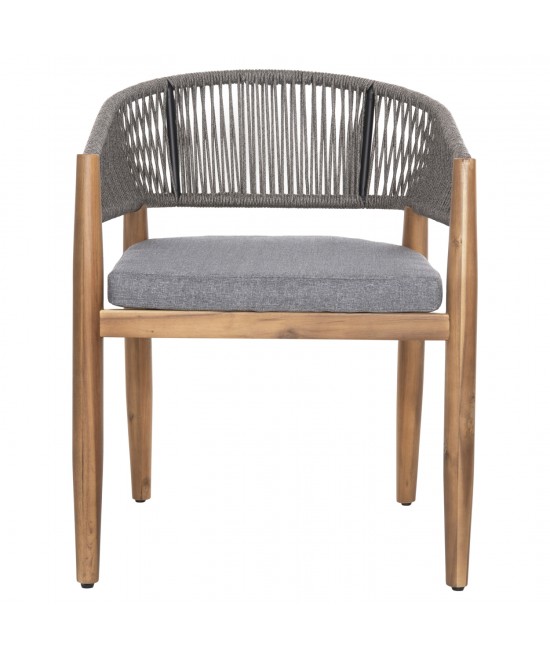 ΠΟΛΥΘΡΟΝΑ NAVAN HM6135.01 ΞΥΛΟ ΑΚΑΚΙΑΣ ΦΥΣΙΚΟ-ΣΧΟΙΝΙ NYLON ΓΚΡΙ 59x58x76Υεκ.