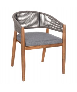 ΠΟΛΥΘΡΟΝΑ NAVAN HM6135.01 ΞΥΛΟ ΑΚΑΚΙΑΣ ΦΥΣΙΚΟ-ΣΧΟΙΝΙ NYLON ΓΚΡΙ 59x58x76Υεκ.