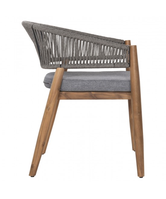 ΠΟΛΥΘΡΟΝΑ NAVAN HM6135.01 ΞΥΛΟ ΑΚΑΚΙΑΣ ΦΥΣΙΚΟ-ΣΧΟΙΝΙ NYLON ΓΚΡΙ 59x58x76Υεκ.