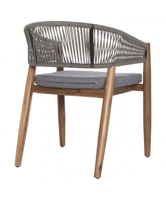 ΠΟΛΥΘΡΟΝΑ NAVAN HM6135.01 ΞΥΛΟ ΑΚΑΚΙΑΣ ΦΥΣΙΚΟ-ΣΧΟΙΝΙ NYLON ΓΚΡΙ 59x58x76Υεκ.