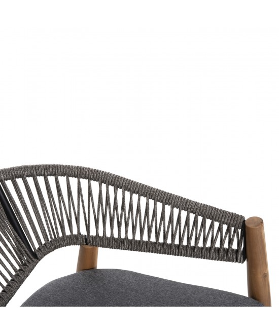 ΠΟΛΥΘΡΟΝΑ NAVAN HM6135.01 ΞΥΛΟ ΑΚΑΚΙΑΣ ΦΥΣΙΚΟ-ΣΧΟΙΝΙ NYLON ΓΚΡΙ 59x58x76Υεκ.