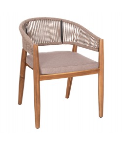 ΠΟΛΥΘΡΟΝΑ NAVAN HM6135.02 ΞΥΛΟ ΑΚΑΚΙΑΣ ΦΥΣΙΚΟ-ΣΧΟΙΝΙ NYLON ΜΠΕΖ 59x58x76Υεκ.