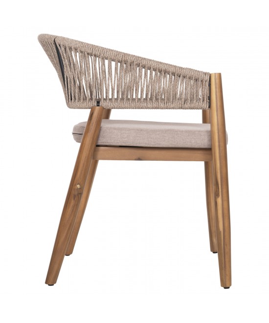 ΠΟΛΥΘΡΟΝΑ NAVAN HM6135.02 ΞΥΛΟ ΑΚΑΚΙΑΣ ΦΥΣΙΚΟ-ΣΧΟΙΝΙ NYLON ΜΠΕΖ 59x58x76Υεκ.