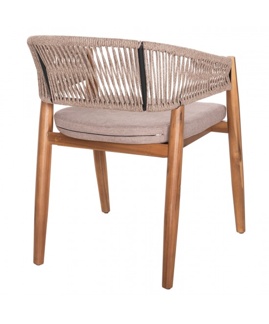 ΠΟΛΥΘΡΟΝΑ NAVAN HM6135.02 ΞΥΛΟ ΑΚΑΚΙΑΣ ΦΥΣΙΚΟ-ΣΧΟΙΝΙ NYLON ΜΠΕΖ 59x58x76Υεκ.