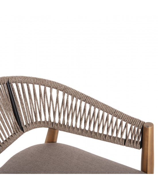 ΠΟΛΥΘΡΟΝΑ NAVAN HM6135.02 ΞΥΛΟ ΑΚΑΚΙΑΣ ΦΥΣΙΚΟ-ΣΧΟΙΝΙ NYLON ΜΠΕΖ 59x58x76Υεκ.