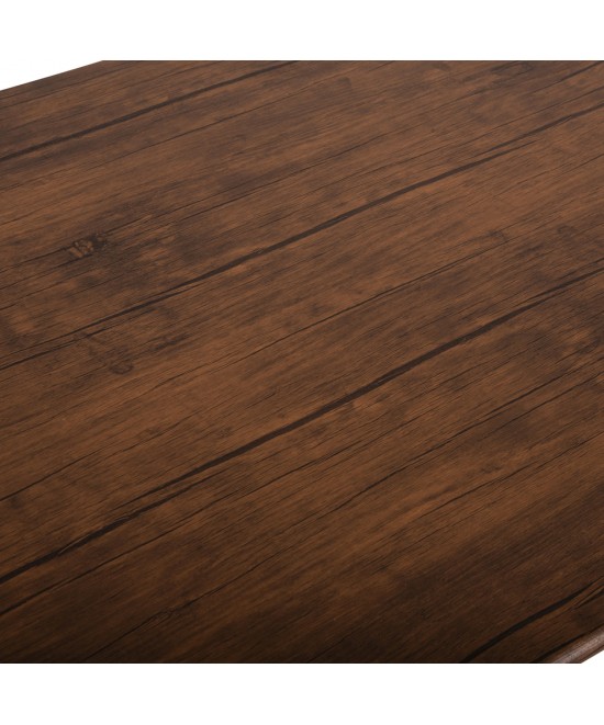 ΣΕΤ ΤΡΑΠΕΖΑΡΙΑΣ 5ΤΜΧ PEARY HM9416.11 ΜΕΤΑΛΛΟ ΜΑΥΡΟ-MDF ΚΑΡΥΔΙ 110x60x74Yεκ.