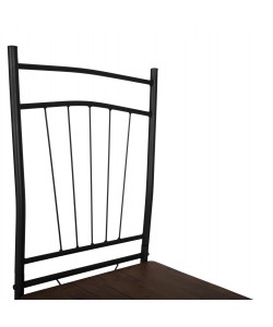 ΣΕΤ ΤΡΑΠΕΖΑΡΙΑΣ 5ΤΜΧ PEARY HM9416.11 ΜΕΤΑΛΛΟ ΜΑΥΡΟ-MDF ΚΑΡΥΔΙ 110x60x74Yεκ.