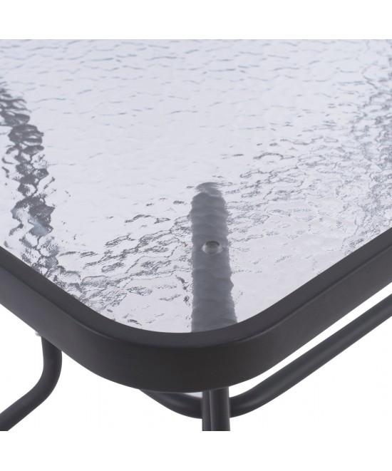 ΣΕΤ ΤΡΑΠΕΖΑΡΙΑΣ 5ΤΜΧ HM5193.01 ΜΕΤΑΛΛΙΚΗ ΜΕ 4 ΚΑΡΕΚΛΕΣ & ΤΡΑΠΕΖΙ 110x60 ΓΚΡΙ