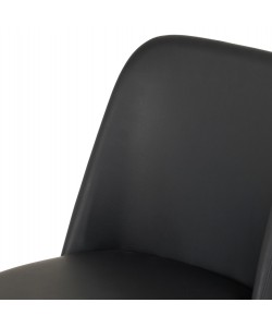 KΑΡΕΚΛΑ ΤΡΑΠΕΖΑΡΙΑΣ FURLAN HM9944.01 RUBBERWOOD-ΜΑΥΡΟ PU 54,5x58x86Υεκ