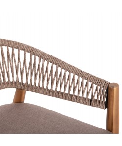 ΣΕΤ ΤΡΑΠΕΖΑΡΙΑΣ 9ΤΜΧ NAVANT HM21066.02 ΤΡΑΠΕΖΙ & 8 ΚΑΡΕΚΛΕΣ ΞΥΛΟ ΑΚΑΚΙΑΣ-ΣΧΟΙΝΙ ΜΠΕΖ