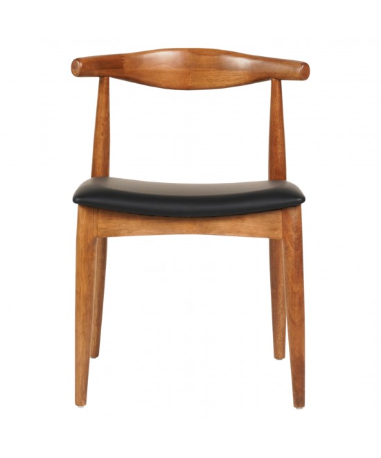KΑΡΕΚΛΑ ΤΡΑΠΕΖΑΡΙΑΣ ALOR HM9947.03 RUBBERWOOD ΚΑΡΥΔΙ-ΜΑΥΡΟ PU 55x51x75Υεκ