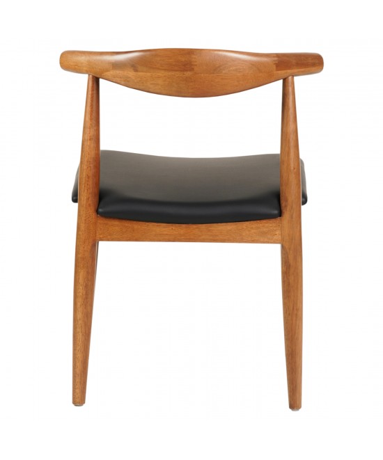 KΑΡΕΚΛΑ ΤΡΑΠΕΖΑΡΙΑΣ ALOR HM9947.03 RUBBERWOOD ΚΑΡΥΔΙ-ΜΑΥΡΟ PU 55x51x75Υεκ