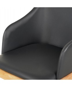 ΠΟΛΥΘΡΟΝΑ ΤΡΑΠΕΖΑΡΙΑΣ FURLAN HM9949.01 RUBBERWOOD ΣΕ ΟΑΚ-ΜΑΥΡΟ PU 54,5x58x78Υεκ.