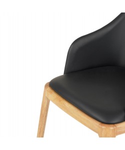 ΠΟΛΥΘΡΟΝΑ ΤΡΑΠΕΖΑΡΙΑΣ FURLAN HM9949.01 RUBBERWOOD ΣΕ ΟΑΚ-ΜΑΥΡΟ PU 54,5x58x78Υεκ.