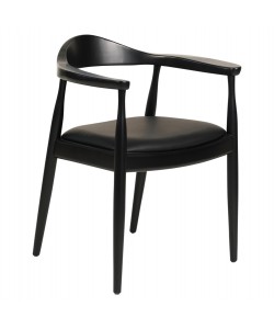 ΠΟΛΥΘΡΟΝΑ ΤΡΑΠΕΖΑΡΙΑΣ ADOR HM9948.02 RUBBERWOOD ΚΑΙ PU-ΜΑΥΡΟ 62x54x76,5Υεκ