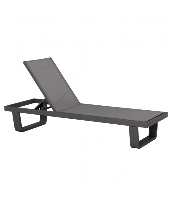ΞΑΠΛΩΣΤΡΑ ΑΛΟΥΜΙΝΙΟΥ ΜΕ ΥΦΑΣΜΑ TESLIN RICKON HM6292.01 ΣΕ ΓΚΡΙ 198x61,5x97Υεκ.