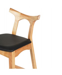 ΣΚΑΜΠΟ ΜΠΑΡ USOPP HM9951.01 RUBBERWOOD ΣΕ ΟΑΚ-ΜΑΥΡΟ PU 43x41x100Υεκ.