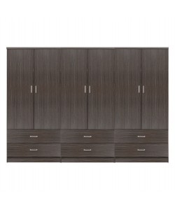 ΝΤΟΥΛΑΠΑ 6ΦΥΛΛΗ REINA ME 6 ΣΥΡΤΑΡΙΑ HM21060.01 ΜΕΛΑΜΙΝΗ ΣΕ ZEBRANO 240x42x181Υεκ.