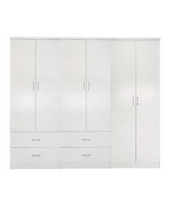 ΝΤΟΥΛΑΠΑ REINA HM21062.05 6ΦΥΛΛΗ ME 4 ΣΥΡΤΑΡΙΑ-ΜΕΛΑΜΙΝΗ ΣΕ ΛΕΥΚΟ 240x43x181Υεκ.