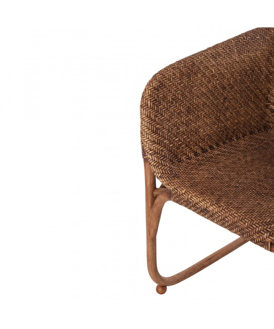 ΠΟΛΥΘΡΟΝΑ ΕΣΩΤ.ΧΩΡΩΝ TUCKET HM9958.02 ΦΥΣΙΚΟ RATTAN-ΚΑΡΥΔΙ ΧΡΩΜΑ 63x60x77Υεκ