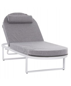 ΕΠΑΓΓΕΛΜ. ΞΑΠΛΩΣΤΡΑ MALLOW HM10715.01 ΛΕΥΚΟ ΑΛΟΥΜ.& ΓΚΡΙ ΜΑΞΙΛΑΡΙ 198x71x40,5-103Υεκ.