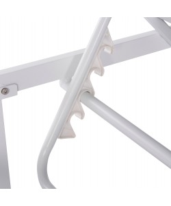 ΕΠΑΓΓΕΛΜ. ΞΑΠΛΩΣΤΡΑ MALLOW HM10715.01 ΛΕΥΚΟ ΑΛΟΥΜ.& ΓΚΡΙ ΜΑΞΙΛΑΡΙ 198x71x40,5-103Υεκ.