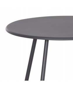 ΒΟΗΘΗΤΙΚΟ ΤΡΑΠΕΖΑΚΙ ΜΕΤΑΛΛΙΚΟ ΣΤΡΟΓΓΥΛΟ SAMMON HM6271.01 ΓΚΡΙ Φ45x50Υεκ