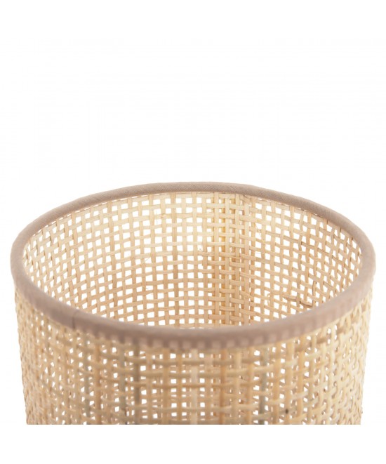 ΕΠΙΤΡΑΠΕΖΙΟ ΦΩΤΙΣΤΙΚΟ LYKTUR HM4709 ΜΠΕΖ ΚΑΠΕΛΟ WICKER-ΞΥΛΙΝΗ ΒΑΣΗ Φ15,5x35,5Υεκ.