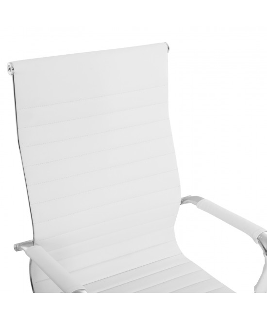 ΚΑΡΕΚΛΑ ΓΡΑΦΕΙΟΥ BOSS ΔΙΕΥΘΥΝΤΟΥ HM1059.32 ΛΕΥΚΟ PU ΠΟΔΙ ΧΡΩΜΙΟΥ 53x57x109Υεκ.