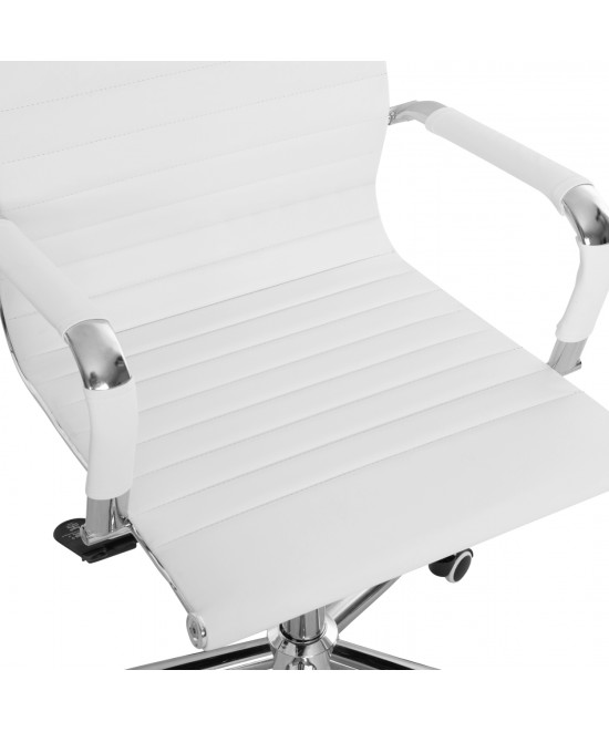 ΚΑΡΕΚΛΑ ΓΡΑΦΕΙΟΥ BOSS ΔΙΕΥΘΥΝΤΟΥ HM1059.32 ΛΕΥΚΟ PU ΠΟΔΙ ΧΡΩΜΙΟΥ 53x57x109Υεκ.