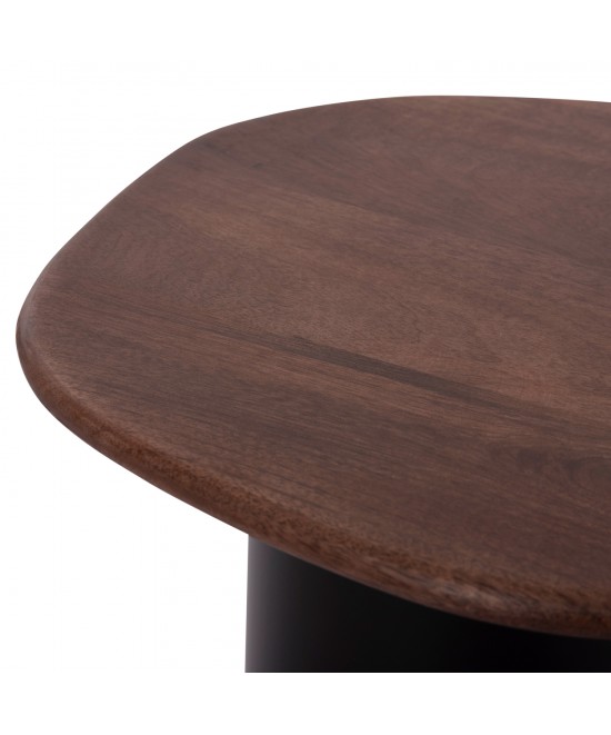 ΤΡΑΠΕΖΙA ΣΑΛΟΝΙΟΥ 3ΤΜΧ PEBBLES HM18004 MANGO TOP-ΜΕΤΑΛΛΙΚΕΣ ΜΑΥΡΕΣ ΒΑΣΕΙΣ